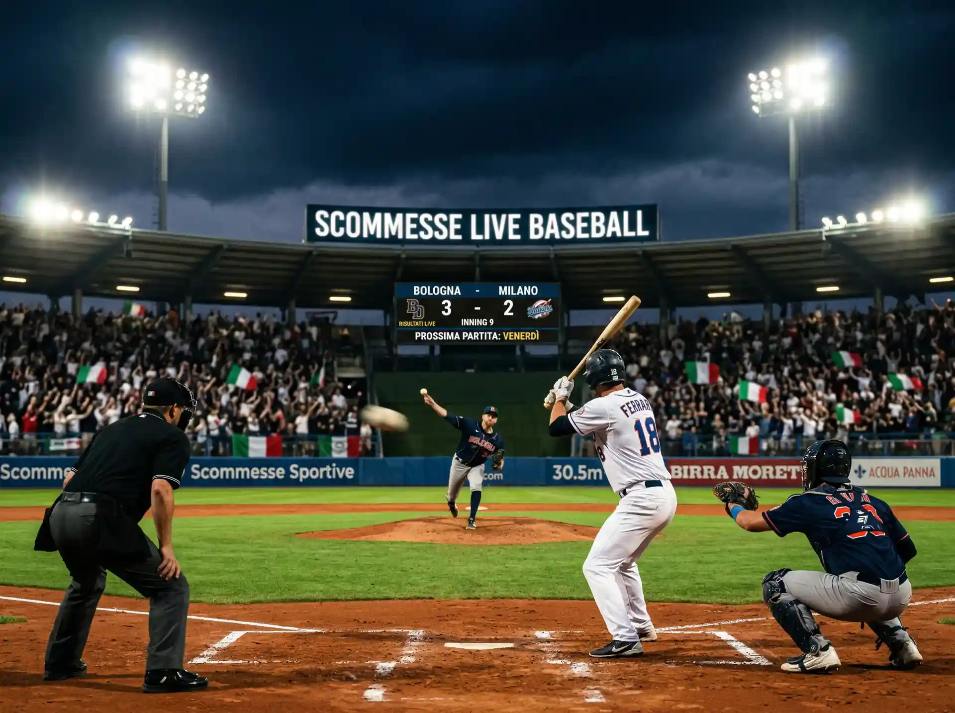 Scommesse baseball live in tempo reale